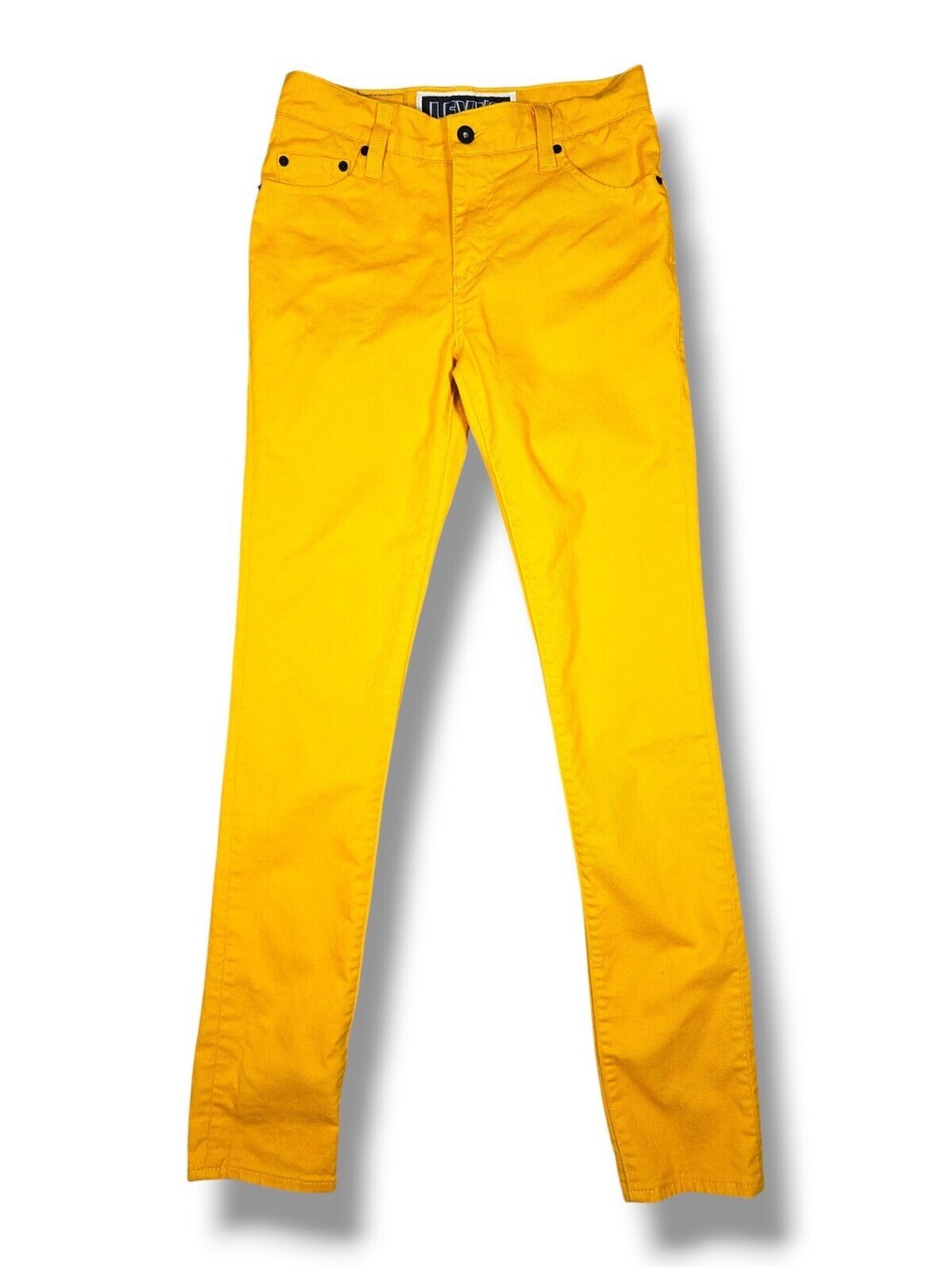 Levi's 510 Mustard Yellow Denim Skinny Jeans Y2K 2000s Punk Emo Skate Alt 30x32